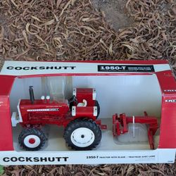 ERTL 1/16 Cockshutt 1950T Tractor Toy with Blade Die-Cast NIB Rare Collectible 
