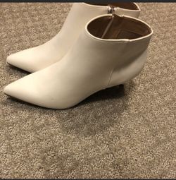 Brand new white booties