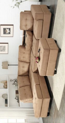 New Sectional with storage Ottoman