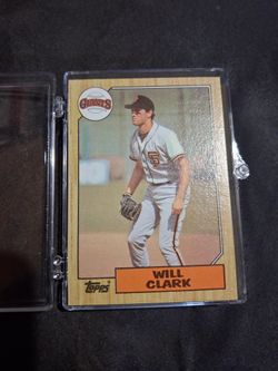 27 Rookie Baseball Cards Will Clark ,1987 Topps, Giants