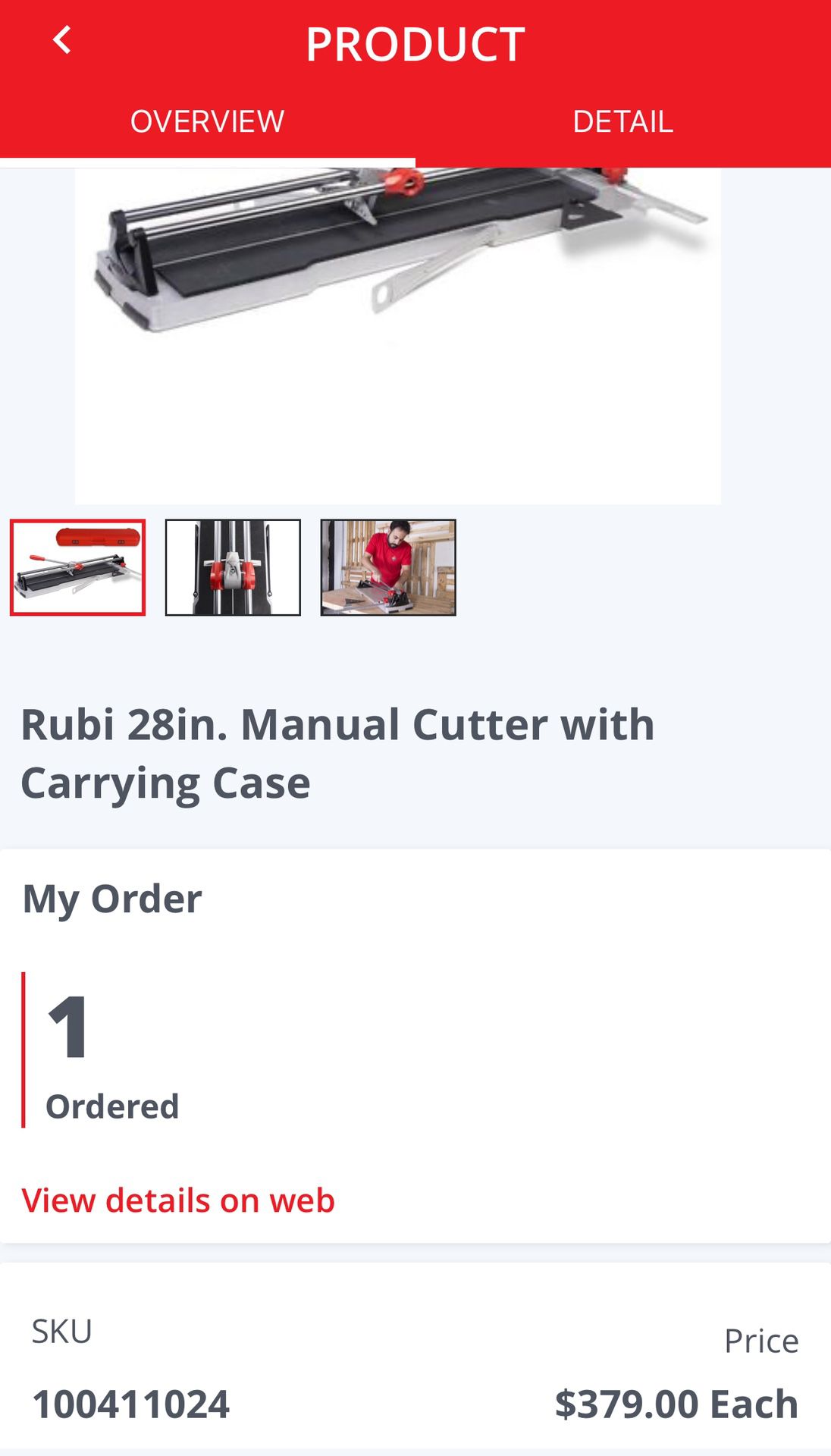 RUBI 28IN. MANUAL CUTTER WITH CARRYING CASE