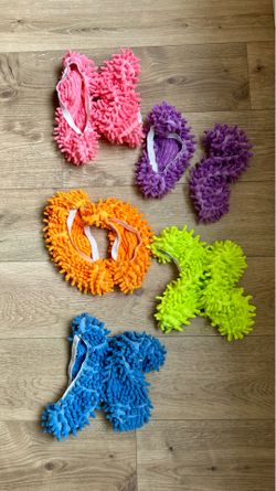 Multi-Color Microfiber Mop Slippers