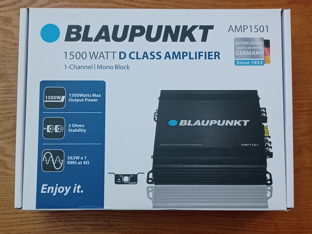 NEW Blaupunkt AMP 1(contact info removed) Watt Max Power 1 Channel Monoblock D Class Amplifier