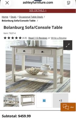 Ashley sofa / console table!
