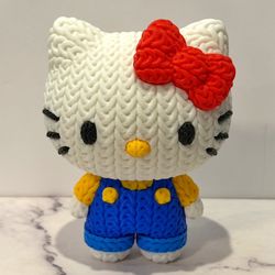 Hello Kitty Knit Style 3D Printed Figure