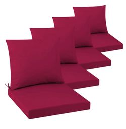 4PC Outdoor Seat Cushion Set 19 x 19 In, Water-Resistant & Fade-Resistan, Patio Furniture Cushions with Removable Cover Deep Seat & Back Cushion with