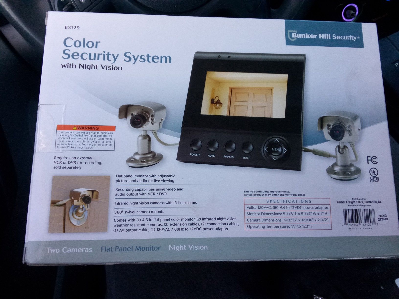 Bunker Hill security cameras with monitor