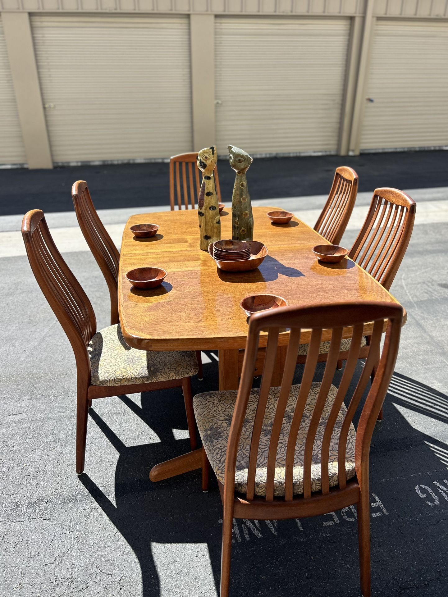 Danish Teak Dining Set - Table and 6 Chairs