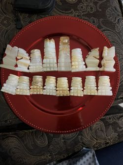 Mexican Marble Chess Pieces