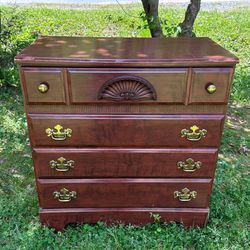 Wood Chest Of 3 Drawers Dresser Made In USA