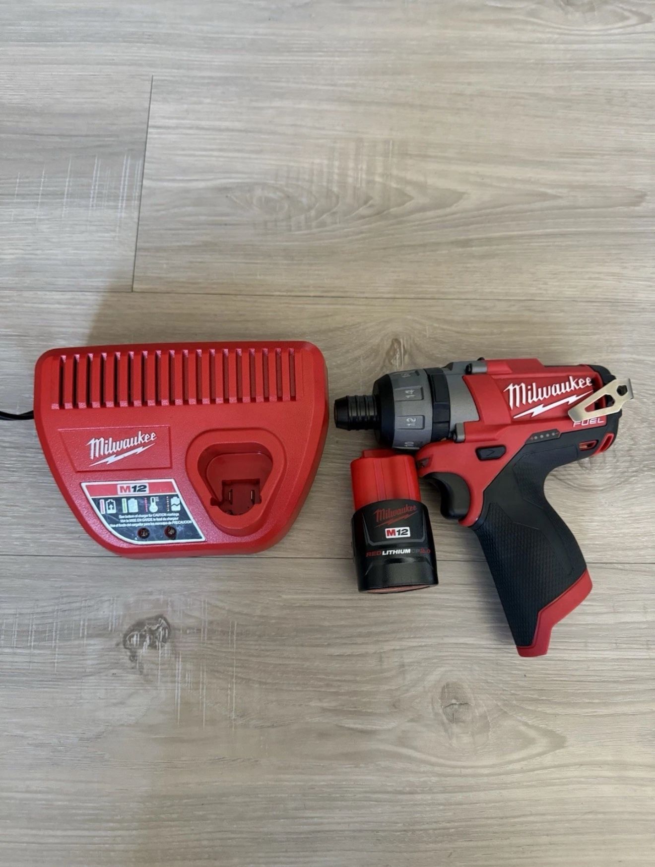 Milwaukee M12 FUEL Drill + Battery + Charger (BRAND NEW)