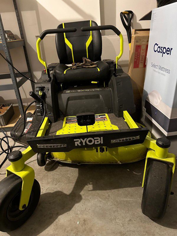 Ryobi Electric Zero Turn Riding Lawn Mower