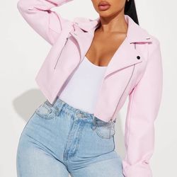Fashion Nova Moto Jacket / Pink jacket / Chamarra Rosa