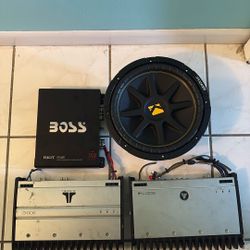 JL Audio 500/1v2 And 300/2  Boss Riot  R1100 Watts Kicker  12 Amplifier Used Lot 