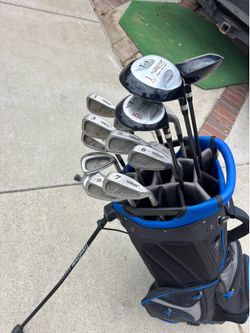Golf club set with bag and Yamaha irons right handed