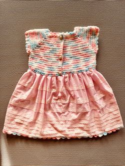 Handmade Crochet Baby Girl Dress