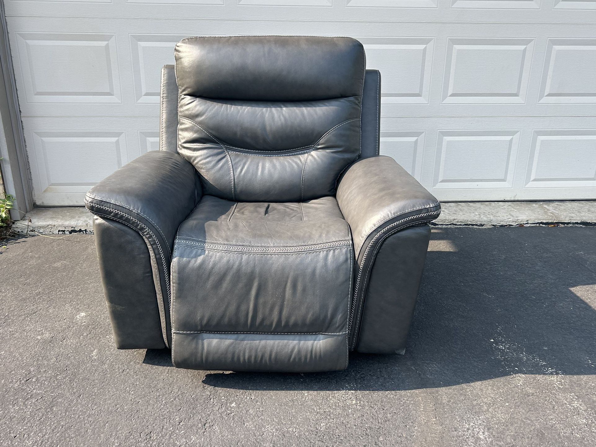 Leather recliner