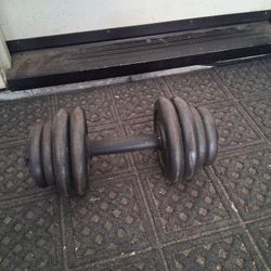 adjustable cast iron dumbbell set  35lbs