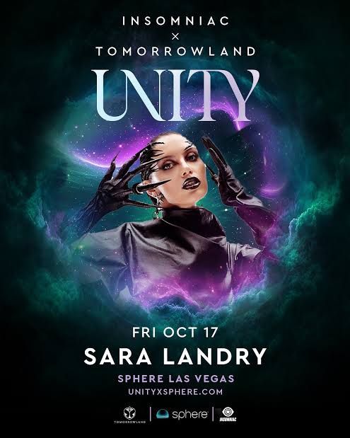 Two Tix For Sara Landry/Unity At The Sphere!