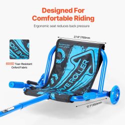 Ride on Scooter, Load Capacity of 198 lbs, Swing Side-to-Side for Amazing Ride Powered by Zig-Zag Motion, Ride on Drifting Toy for Ages 10+, Rid