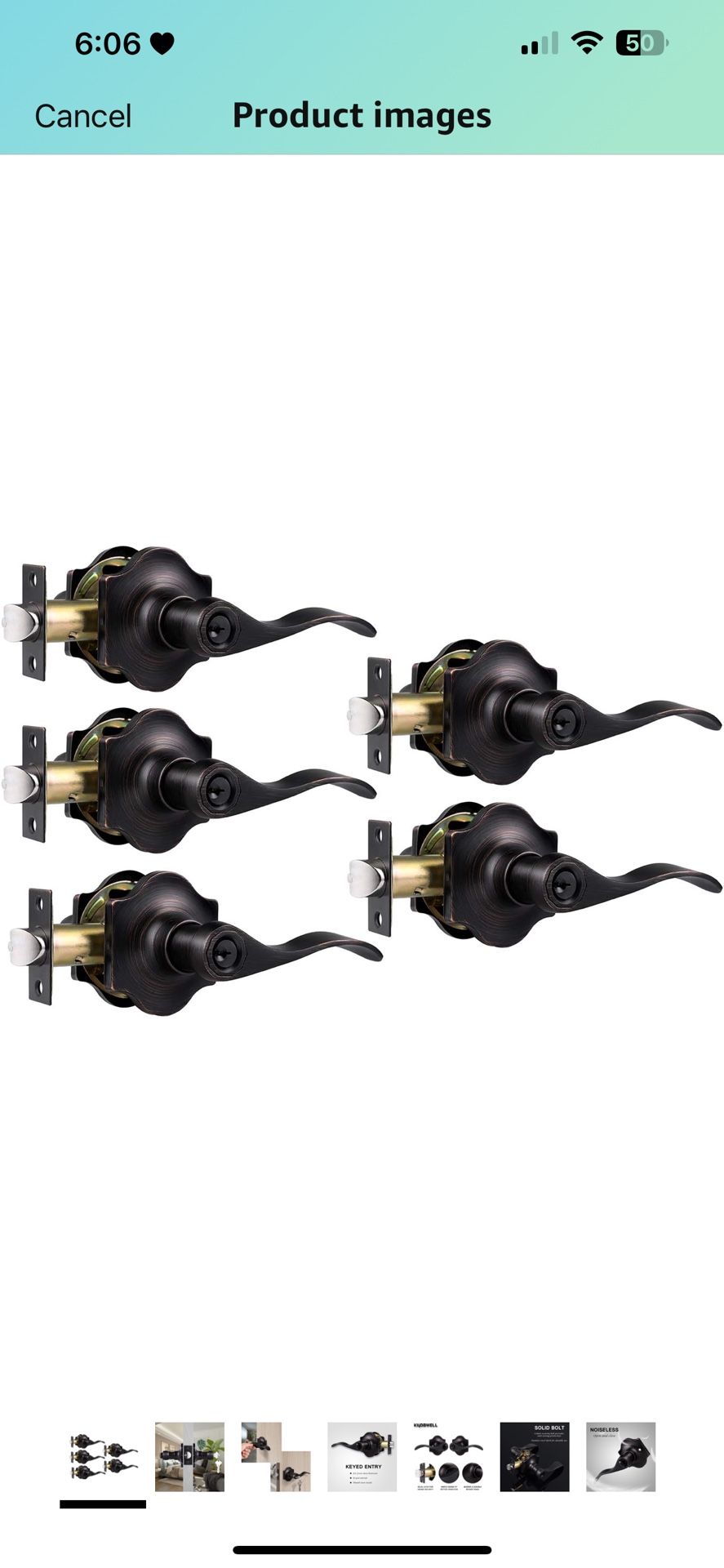 KNOBWELL 5 Pack Commercial Door Handle