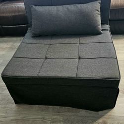 Vonanda convertible sofa bed chair, a 4-in-1 dark gray folding ottoman
