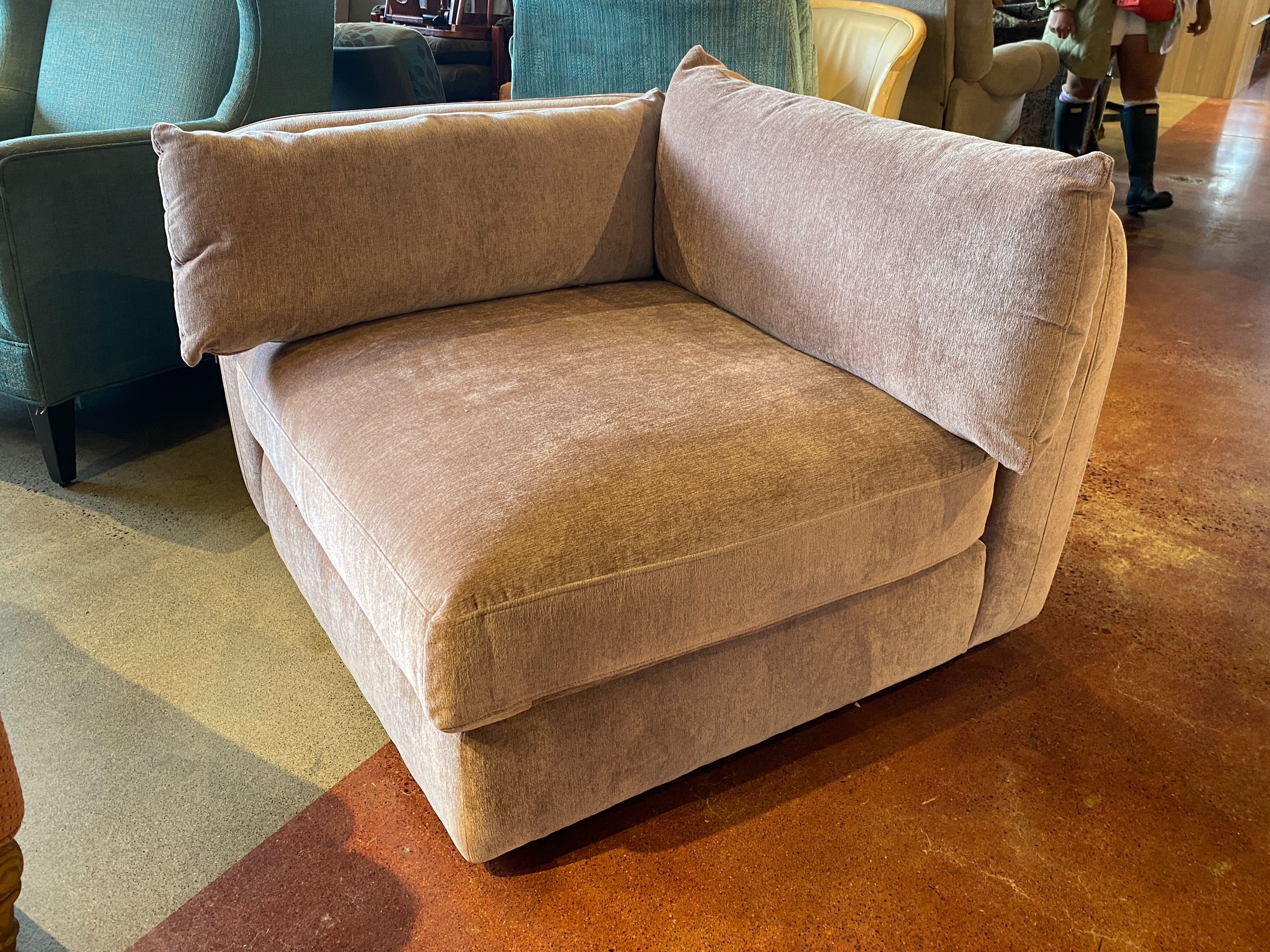 JOYBIRD Sebastian Pale Mauve Corner Chair