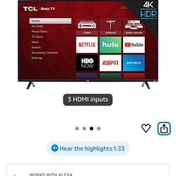 50 Inch 4K Smart LED Roku TV (2019)