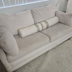 Beige Sleeper Loveseat Sofa