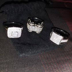 High Quality .925 Silver Diamond Rings 