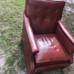  Vintage Naugahyde Occasional Chair