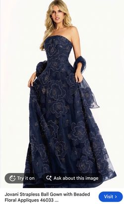 Jovani size 12 blue gown
