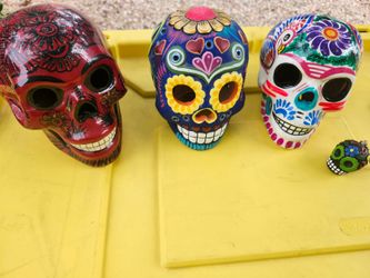 Hand-Painted Day of the Dead Sugar Skulls Set