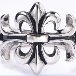 Chrome Hearts Inspired Stainless Steel Flower Ring