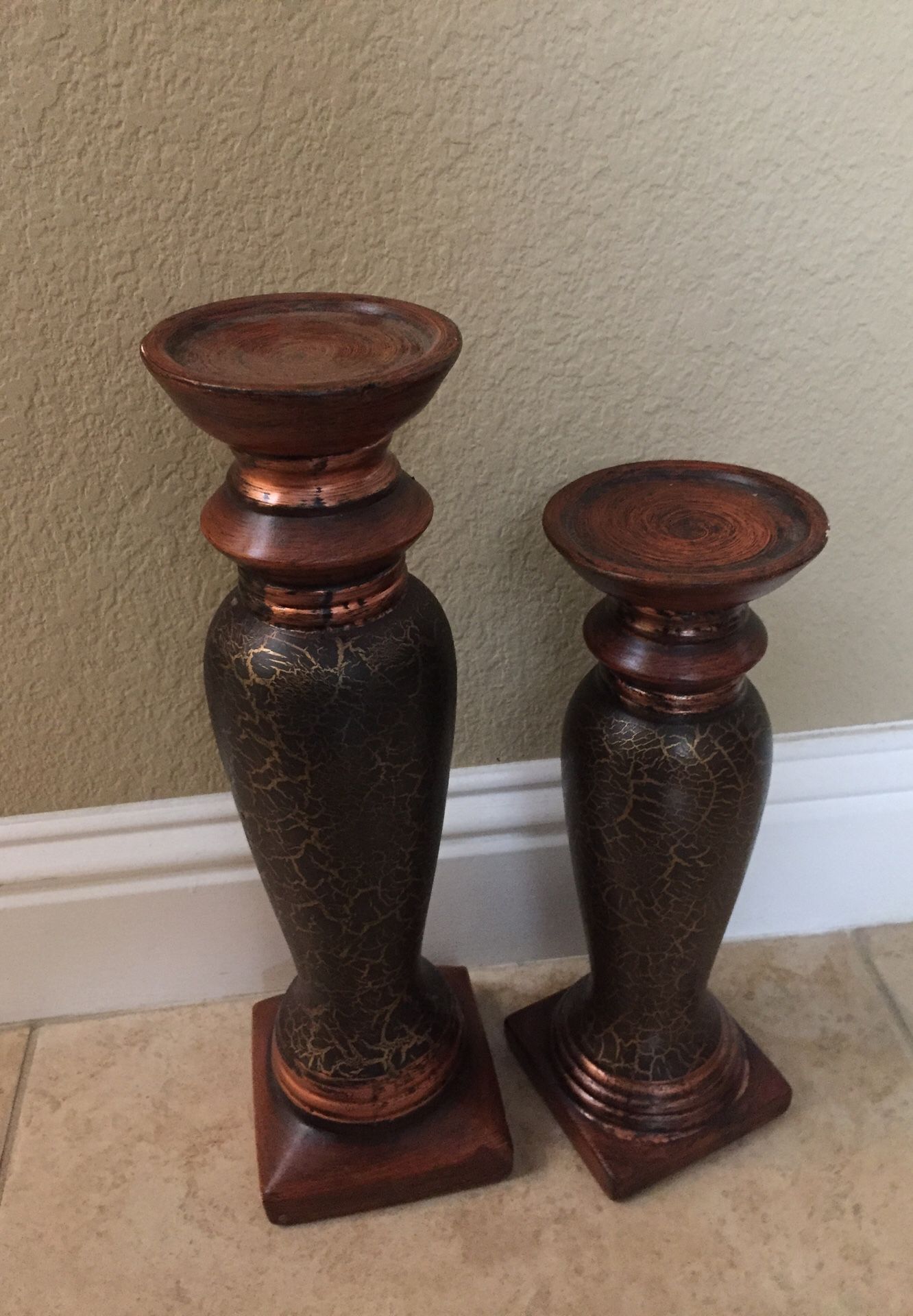 Candle holders.