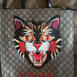 Gucci Angry Cat Tote Bag