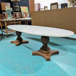 Hollywood Regency Marble Coffee Table