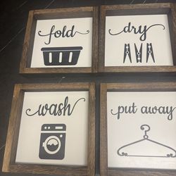 Laundry room art 4 small pictures