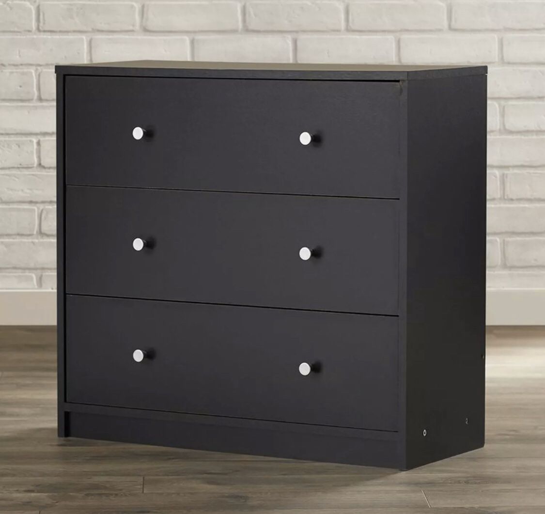 ❤️ ♥️ BRAND NEW 3DRÄWER DRESSËR STÖRAGË MODERN BLACK