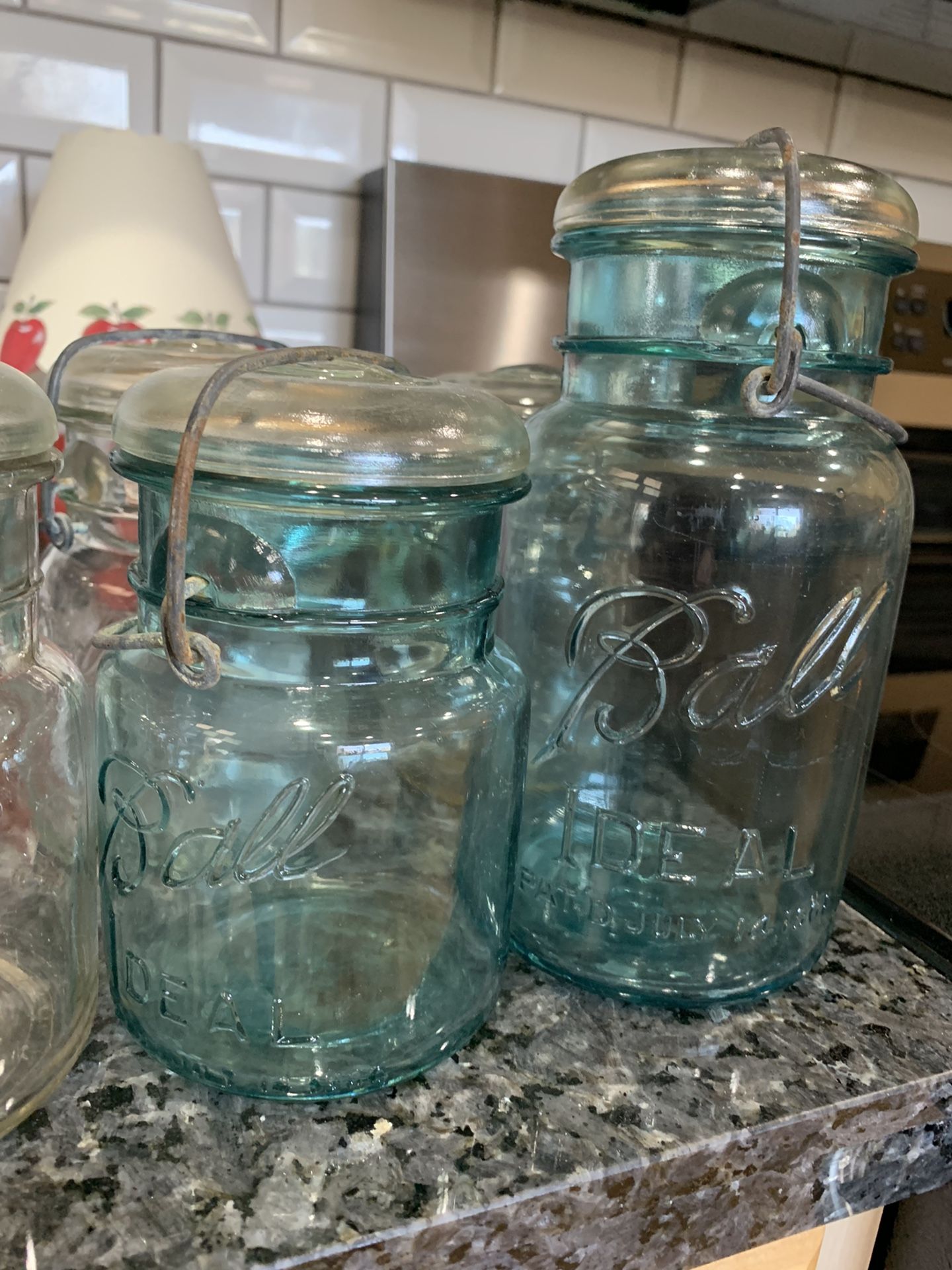 Vintage Glass Jars w/wire Closures