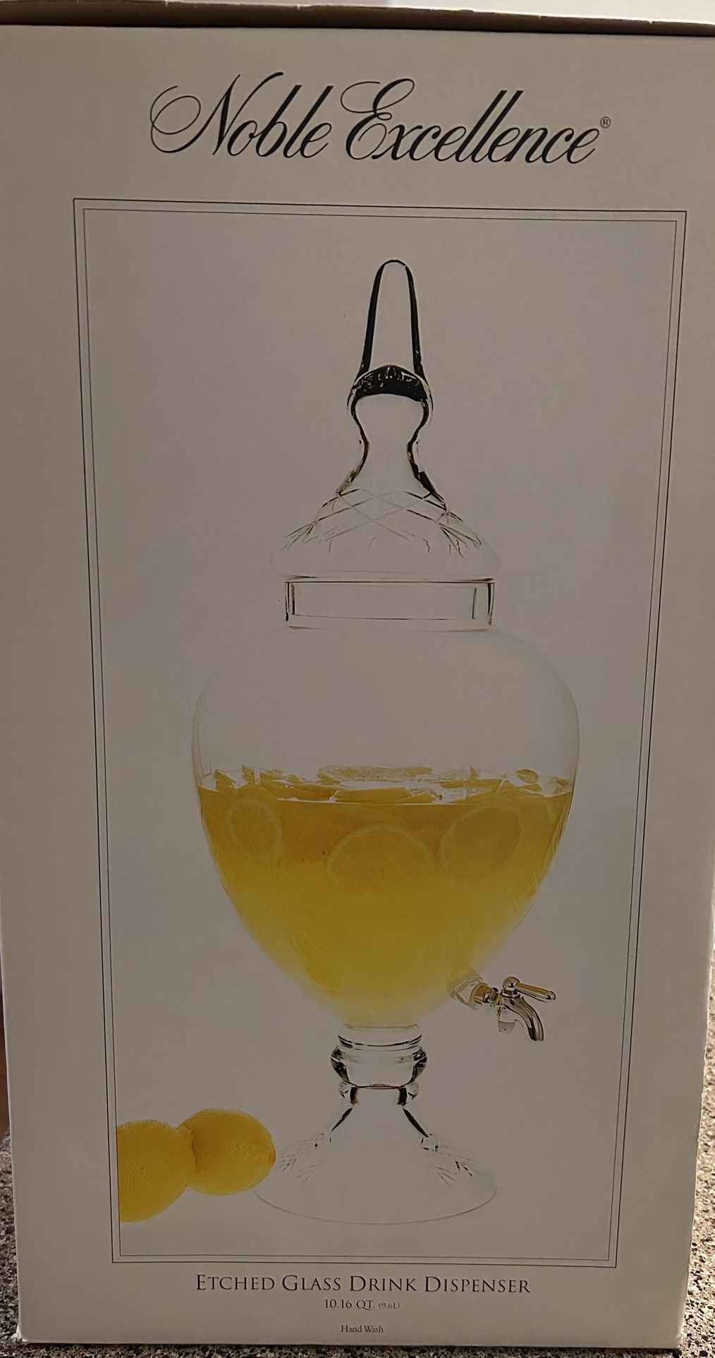 Edged Glass Drink Dispenser