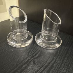 Glass candle holders