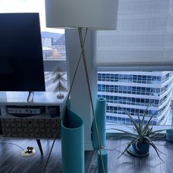 Gold Tripod Floor Lamp