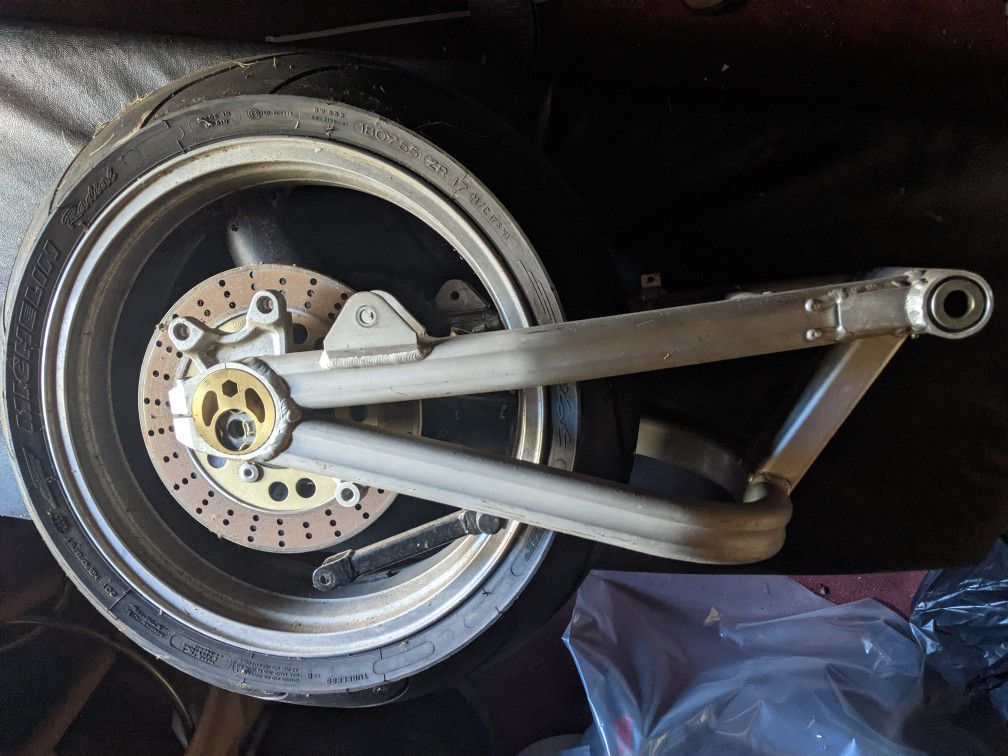Zrx1200 Swing Arm And Wheel.