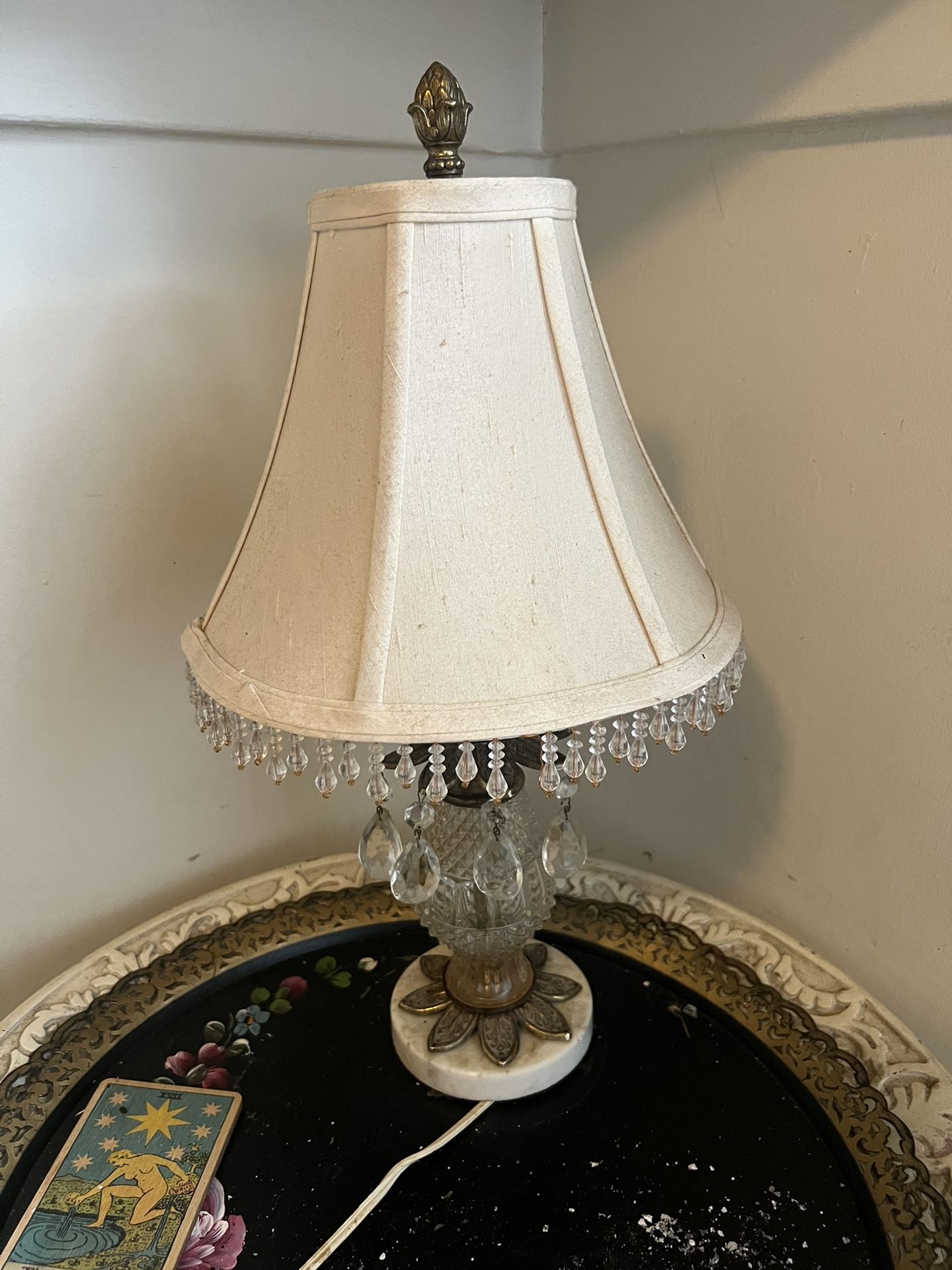 Vintage Crystal Lamp 