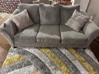 Gray Fabric 3-Seat Sofa