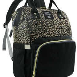 Brown Leopard 🐆 Diaper Bag 
