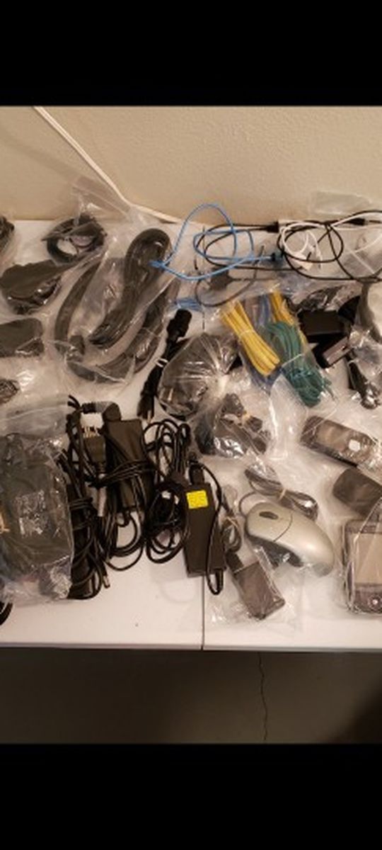 Huge variety of electronics, cords and connectors