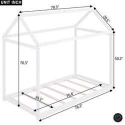 Floor Bed-House Frame Twin Size 