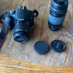 Canon EOS Rebel T7 And Extra 75-300 mm Zoom Lens